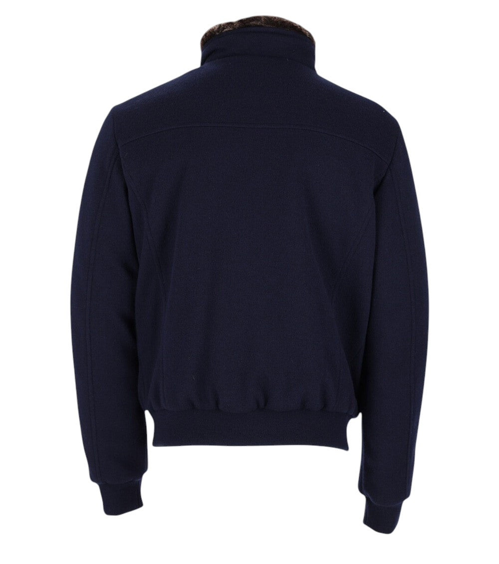 Navy Blue Mock Collar Jacket 2