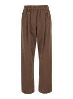 Brown Relaxed Pleated Pants 1