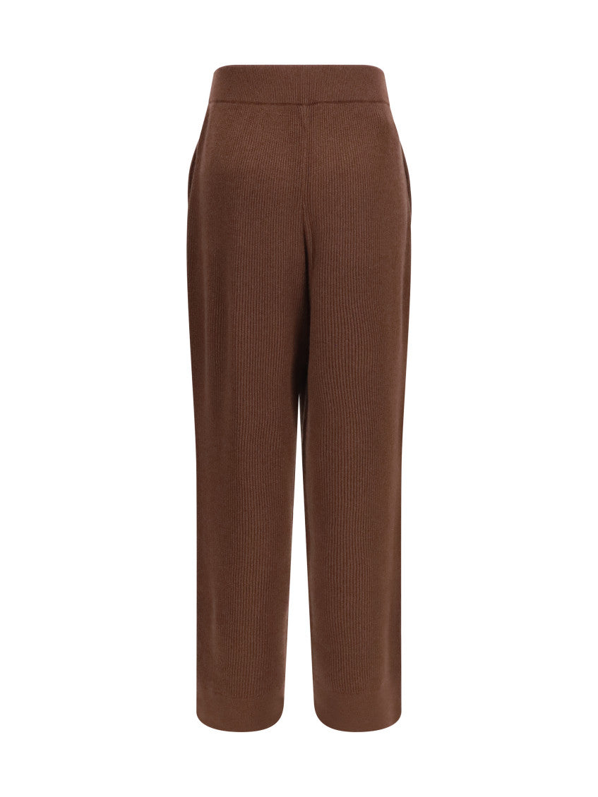 Brown Regular Flat Front Pants 2