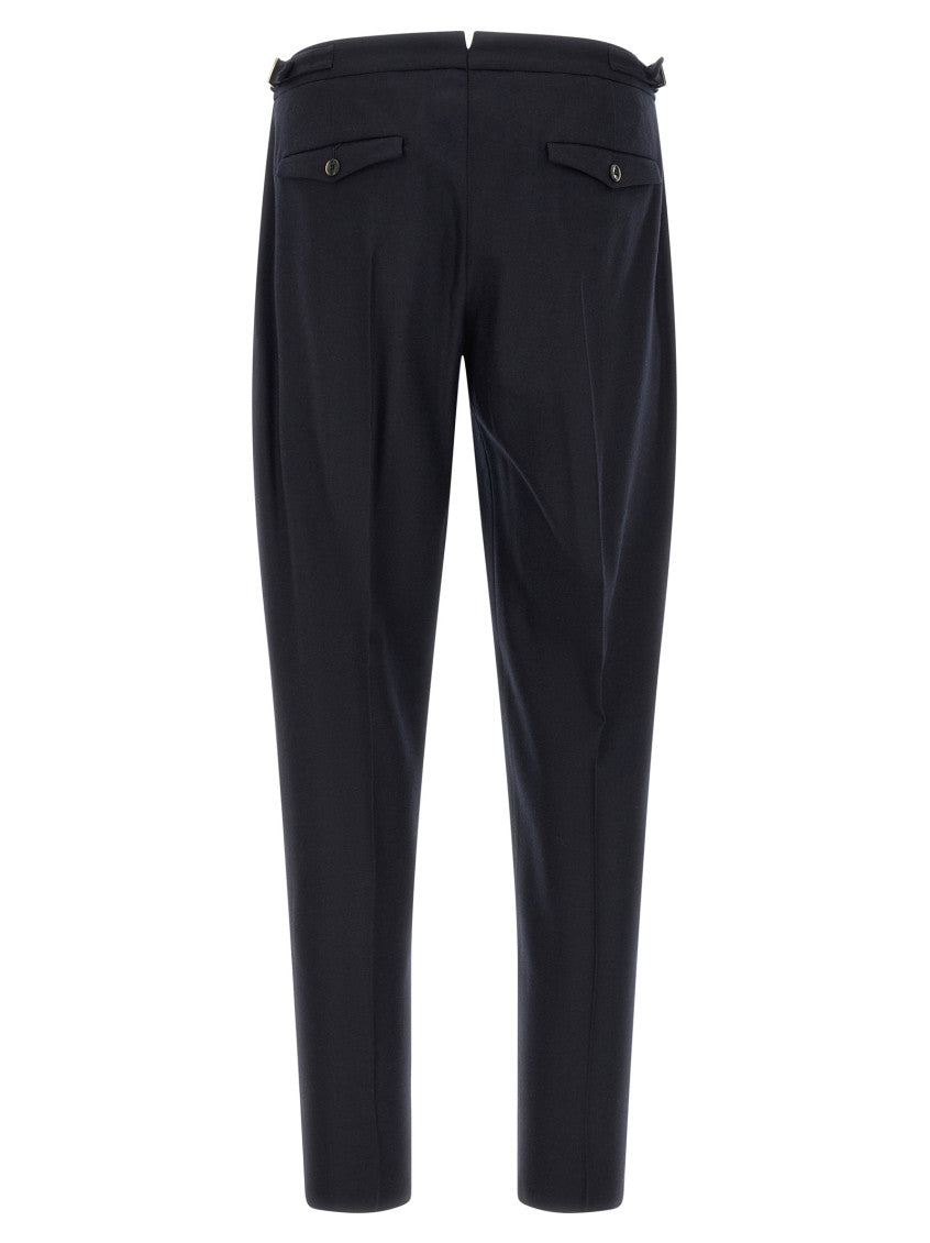Dark Navy Pleated Trousers 2
