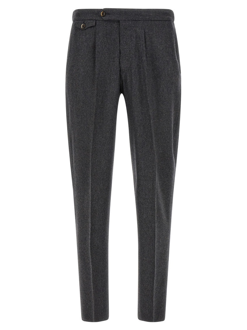 Dark Grey Pleated Trousers 1