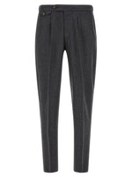 Dark Grey Pleated Trousers 1