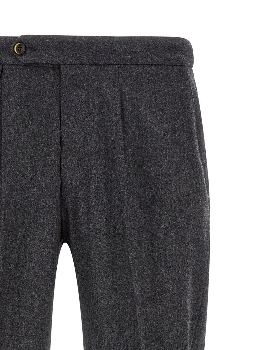 Dark Grey Pleated Trousers 3