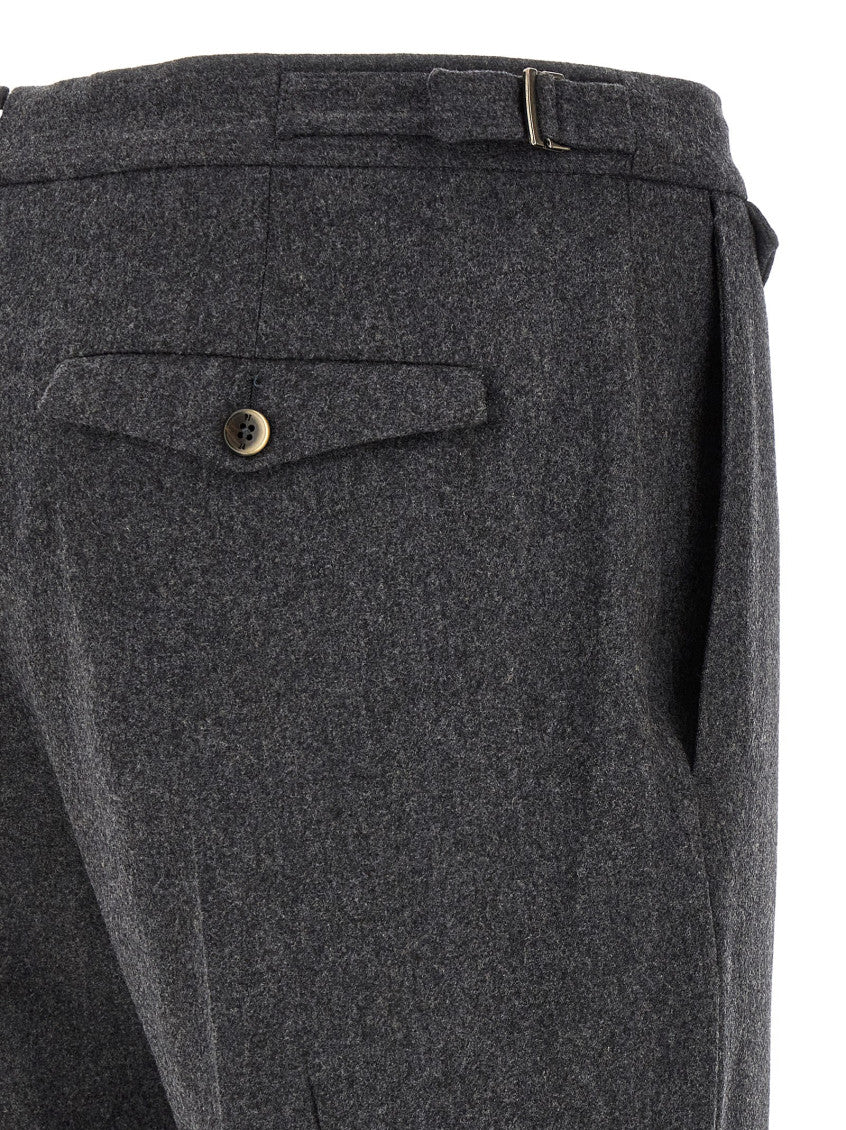 Dark Grey Pleated Trousers 4