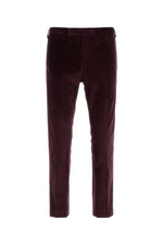 Maroon Slim Corduroy Trousers 1
