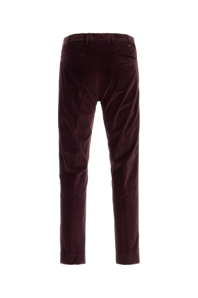 Maroon Slim Corduroy Trousers 2