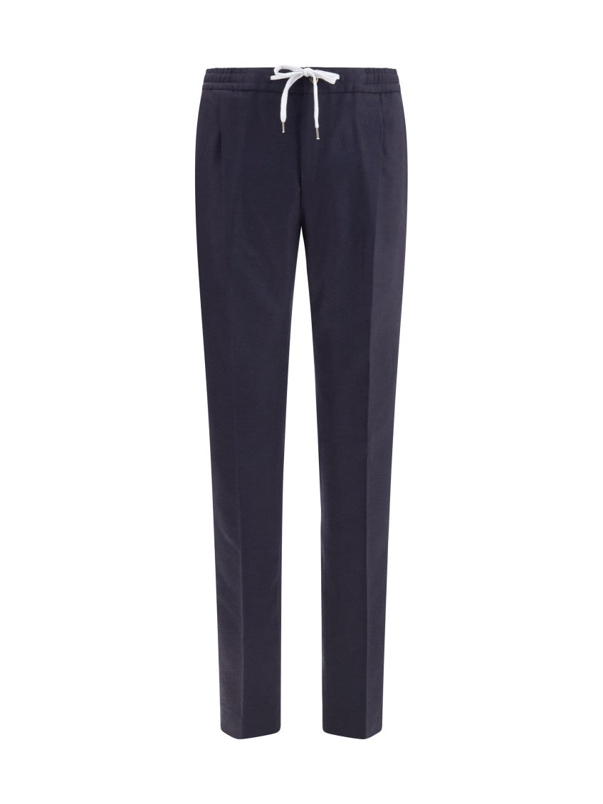 Navy Blue Drawstring Trousers 1