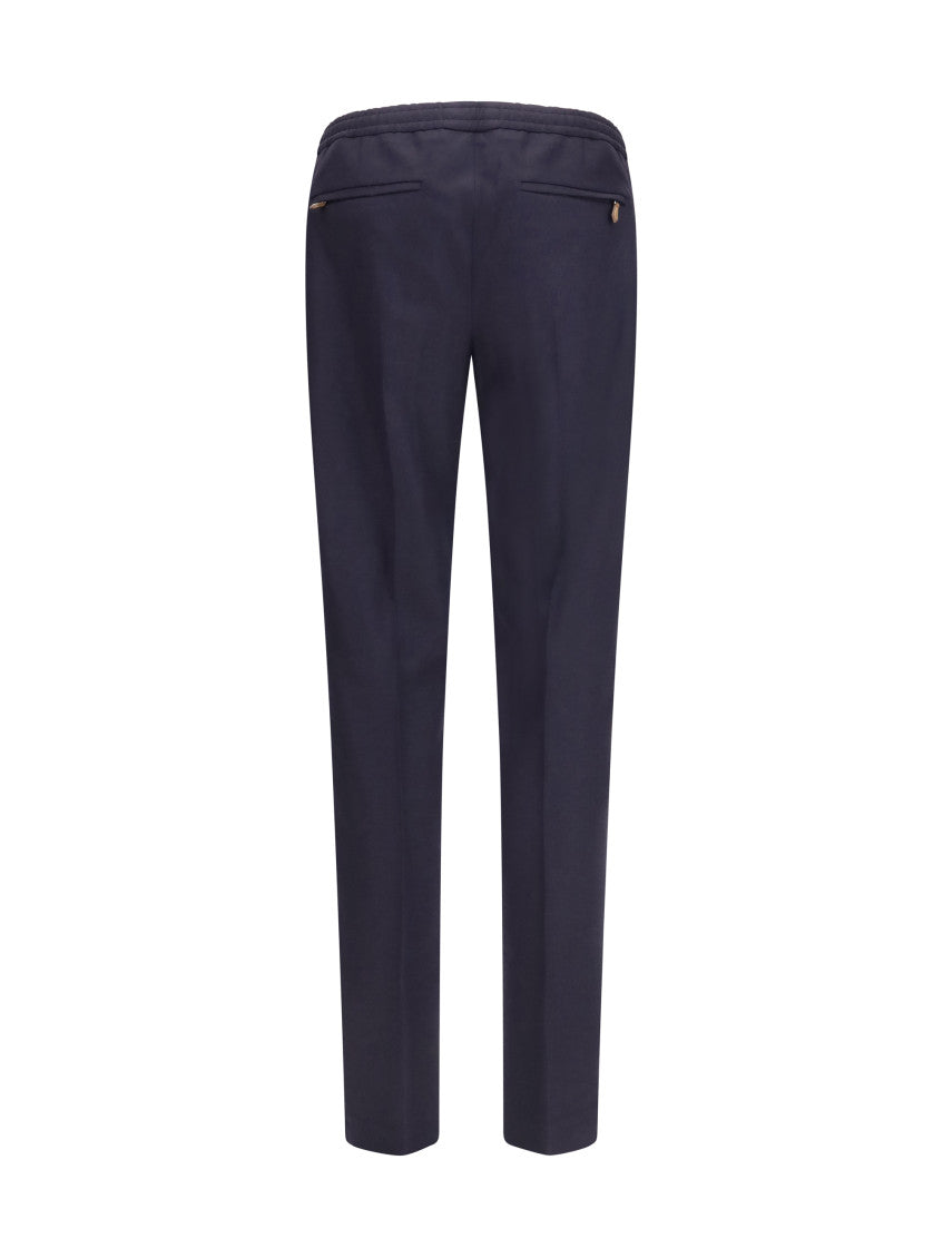 Navy Blue Drawstring Trousers 2