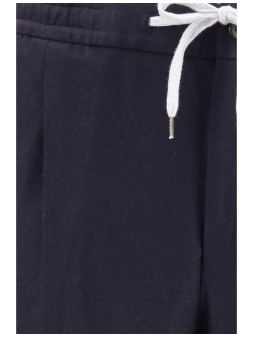 Navy Blue Drawstring Trousers 3