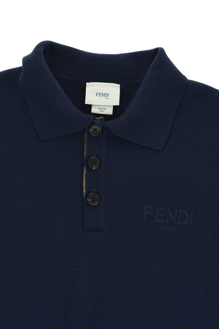 Boys Navy Blue Logo Sweater 2