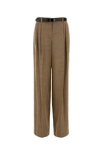 Light Brown Relaxed Pleated Pants 1