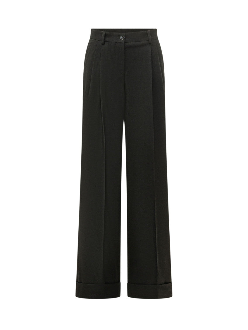 Black Tailored Pleated Pants 1