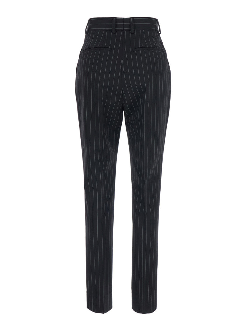 Black Slim Flat Front Pants 2