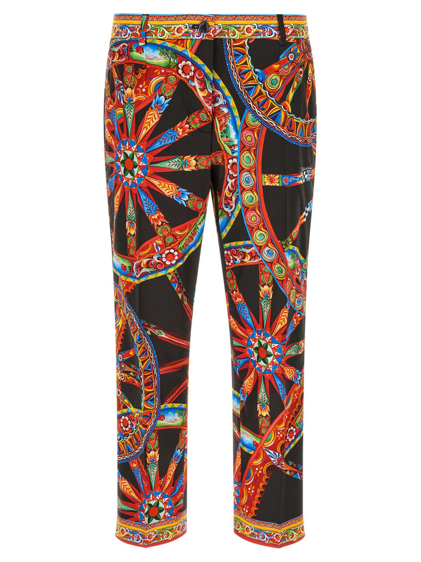 Multicolor Slim Pleated Pant 1