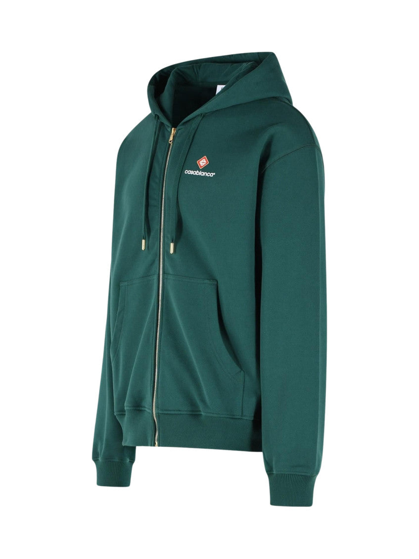 Green Logo Zip-Up Hoodie 3