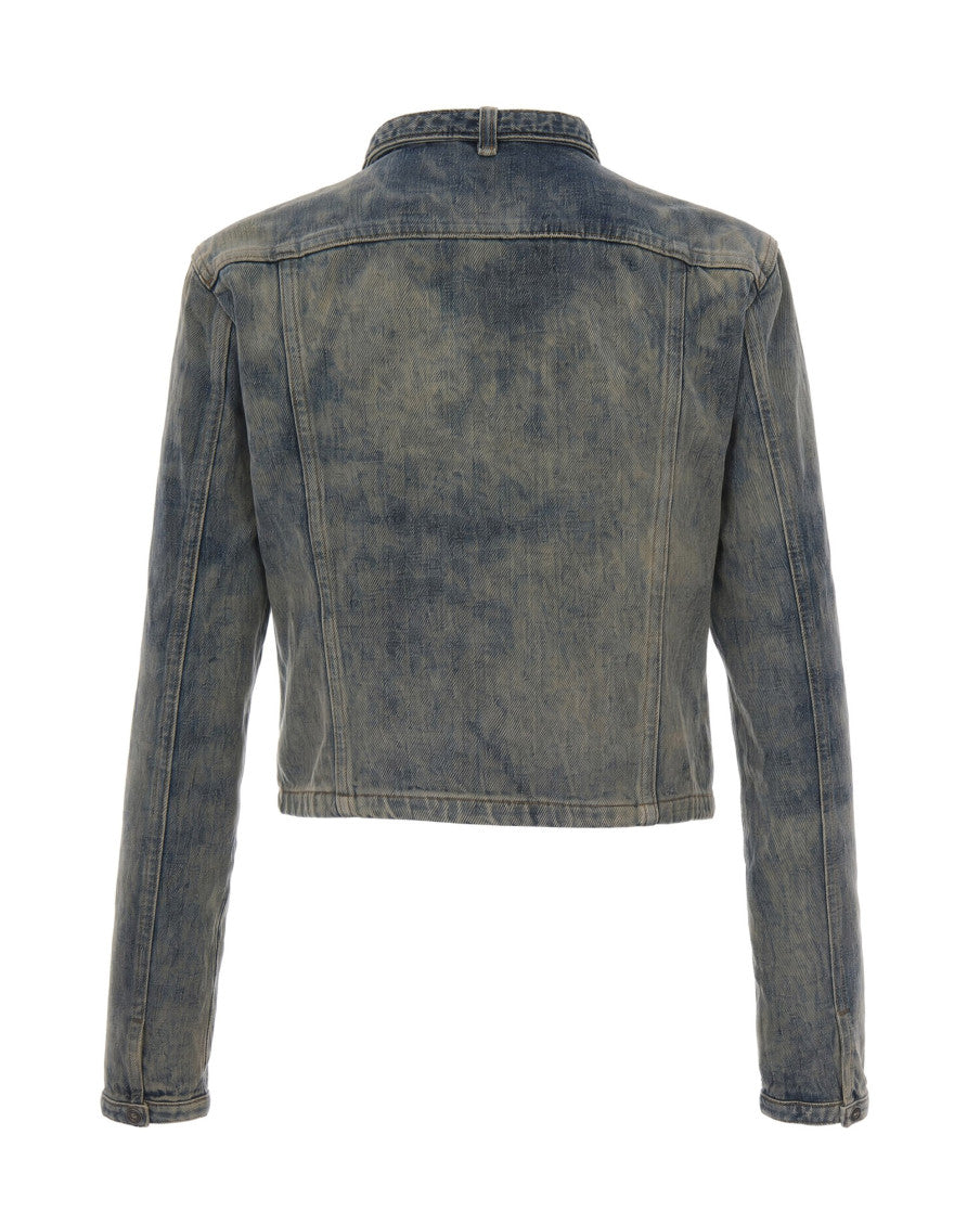 Grey Mandarin Collar Jacket 2
