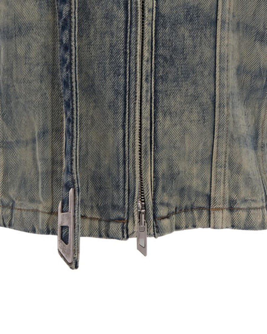 Grey Mandarin Collar Jacket 3