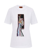 White Graphic Crew Neck T-Shirt 1