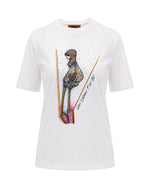 White Graphic Crew Neck T-Shirt 1