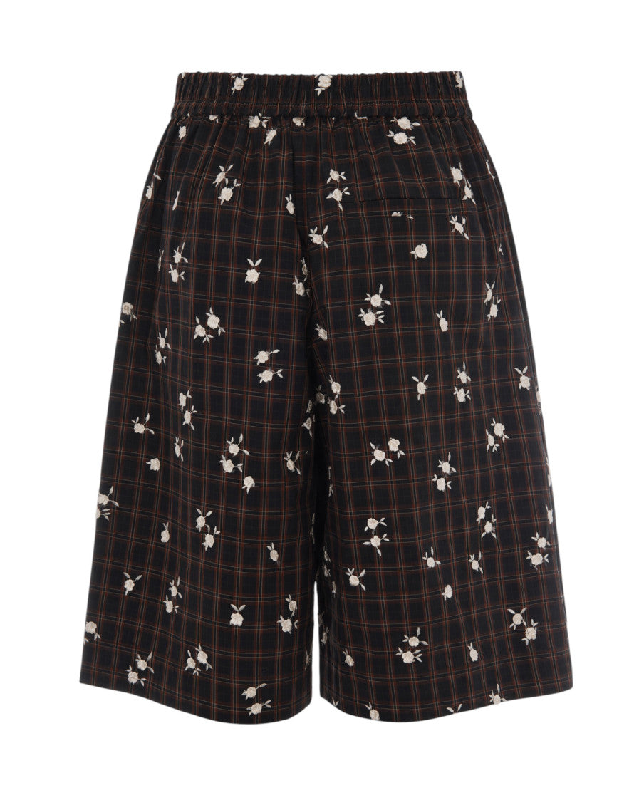 Black Floral Shorts 2