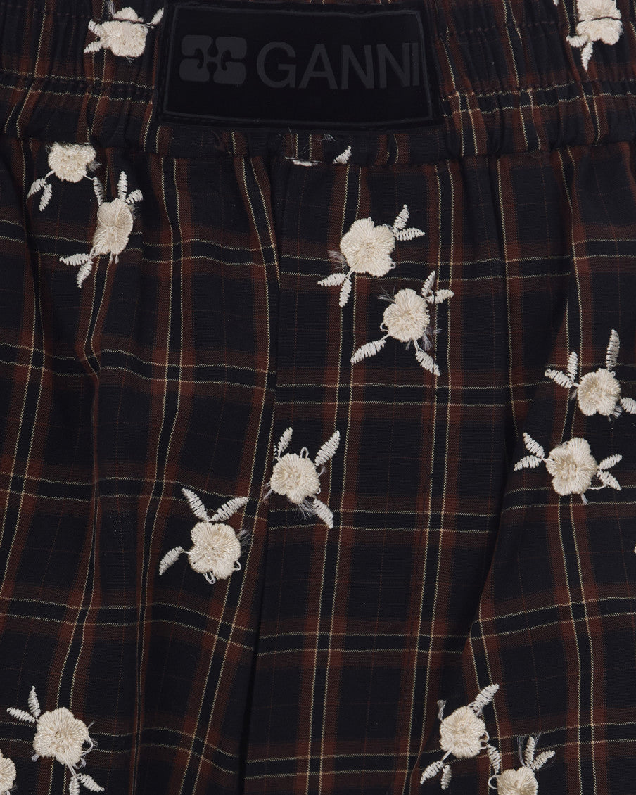 Black Floral Shorts 3