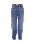 Blue Straight High Rise Jeans 1