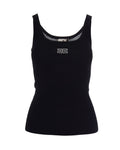 Black Solid Scoop Neck Top 1