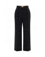 Black Straight Flat Front Pant 1