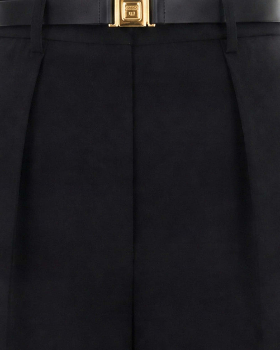 Black Straight Flat Front Pant 3