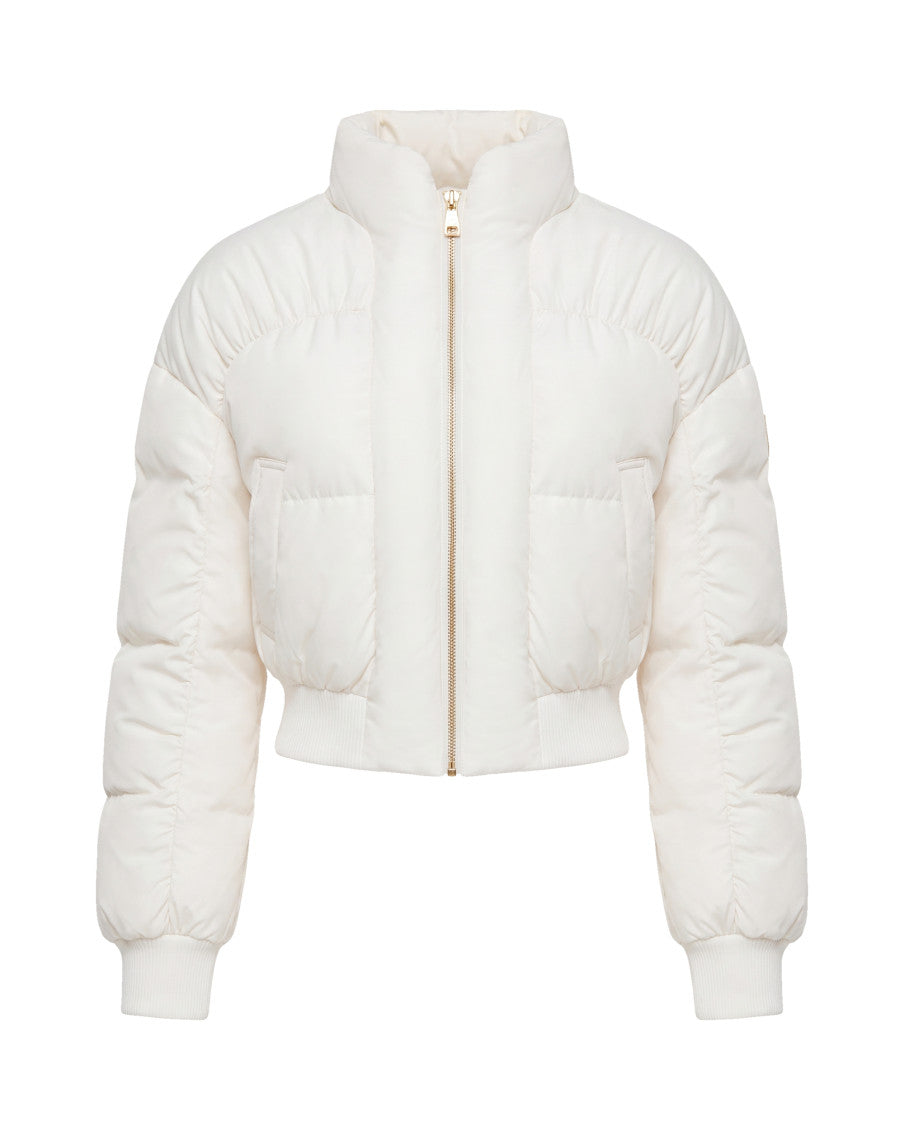 White Mock Collar Jacket 1