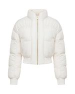 White Mock Collar Jacket 1