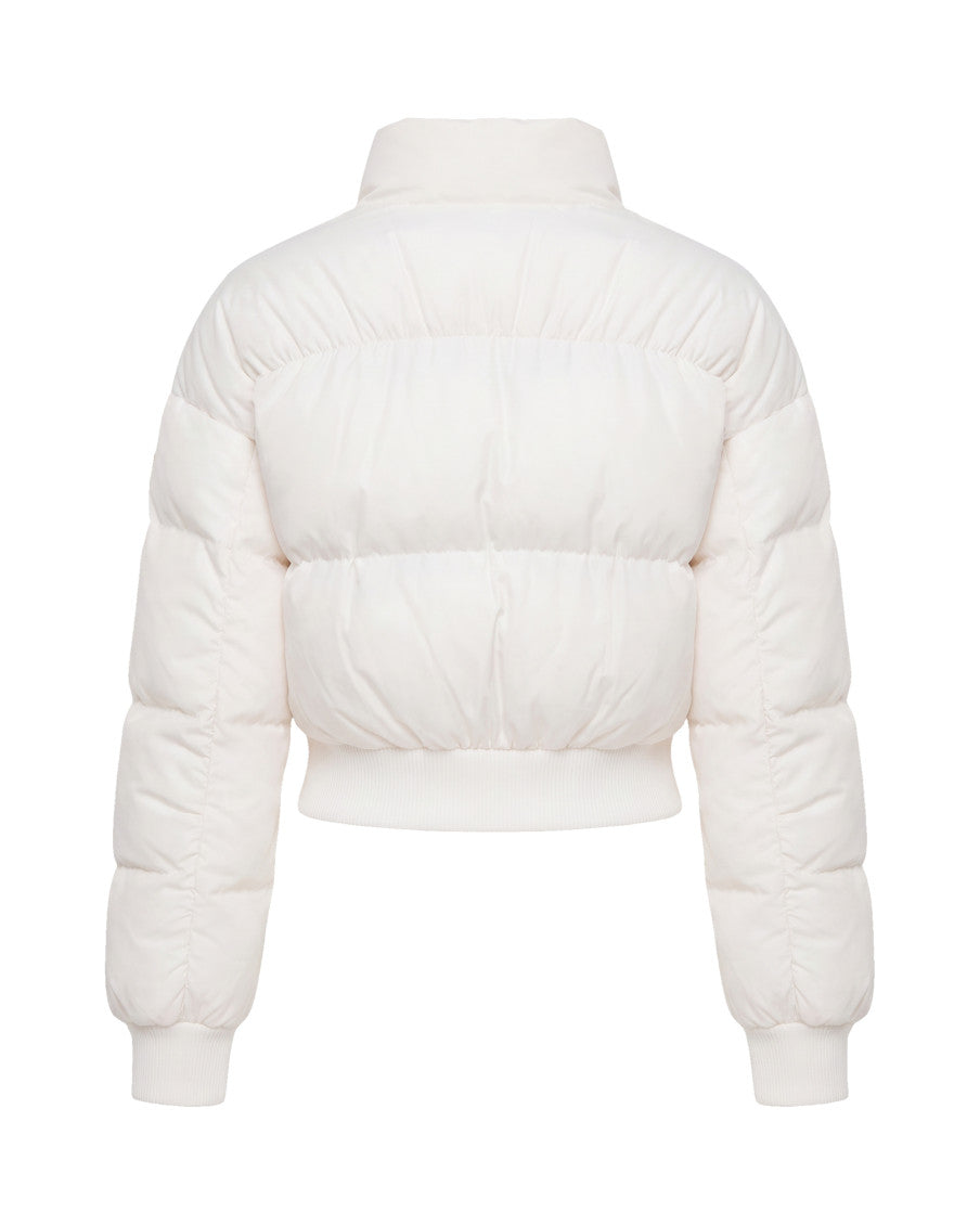 White Mock Collar Jacket 2