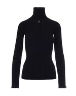 Black Knitted Turtle Neck Sweater 1