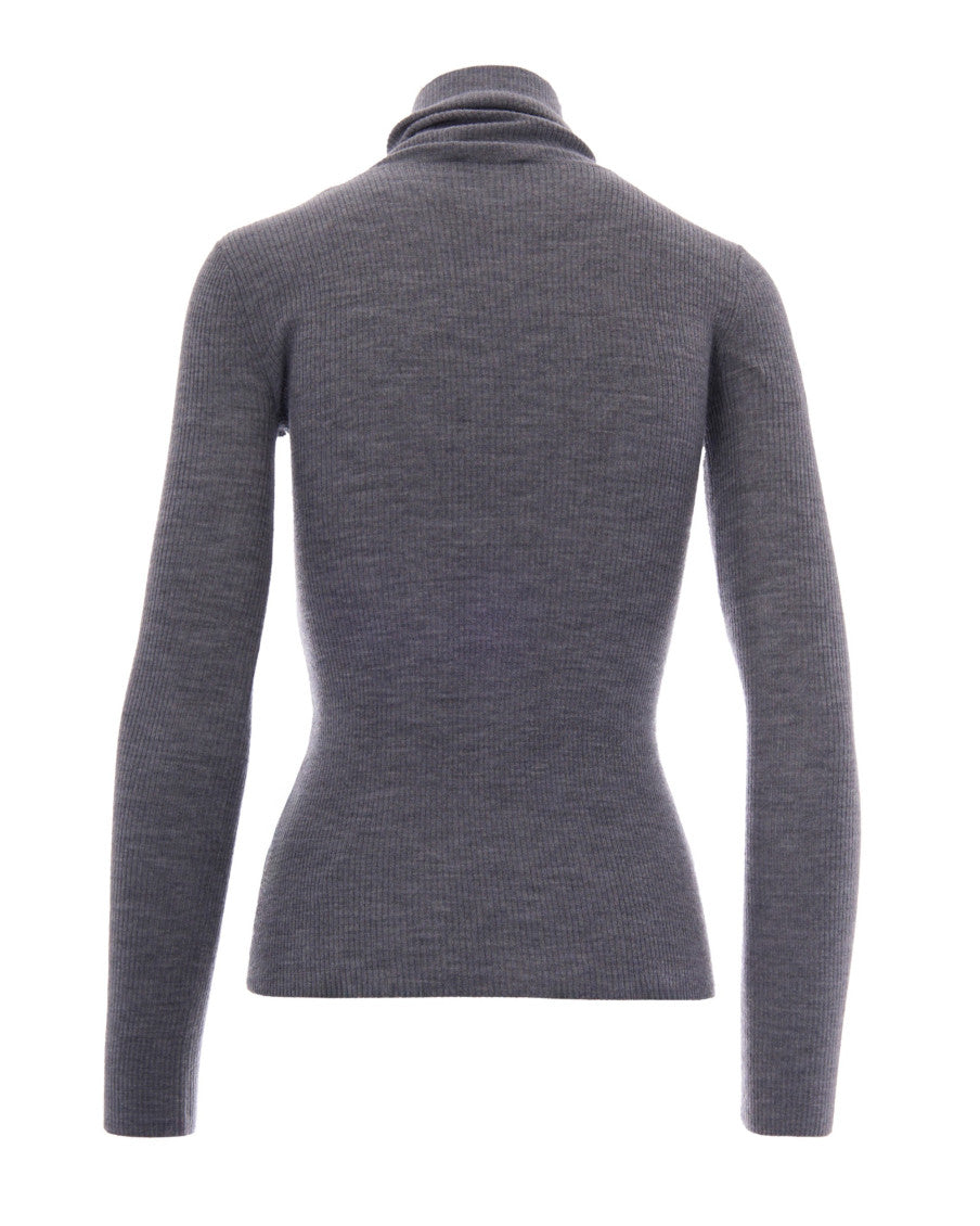 Grey Logo Turtle Neck Sweater 2