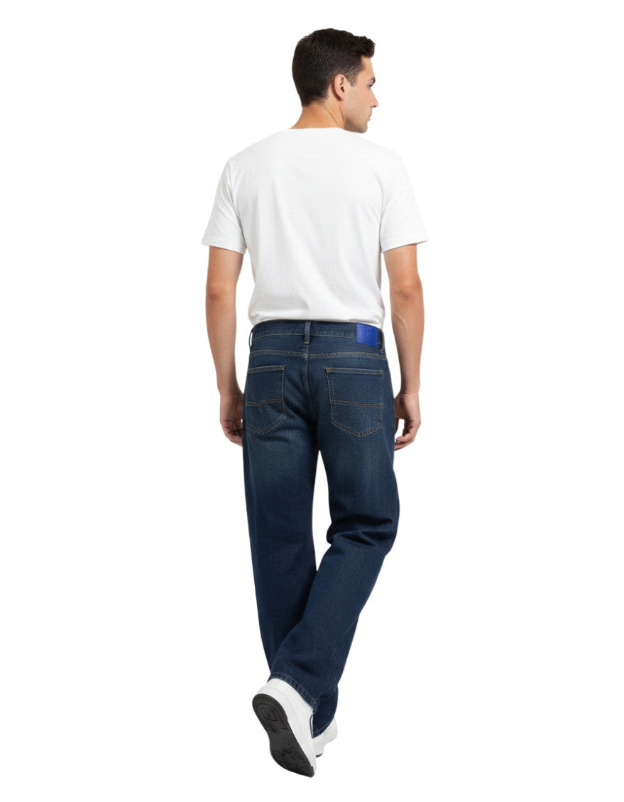 Blue Relaxed Mid Rise Jeans 2