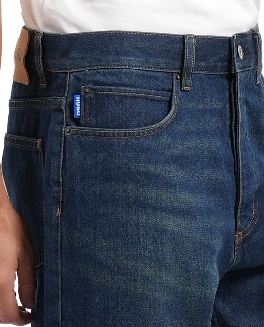 Blue Relaxed Mid Rise Jeans 3