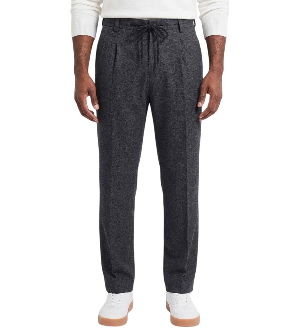 Dark Grey Tapered Trousers 1