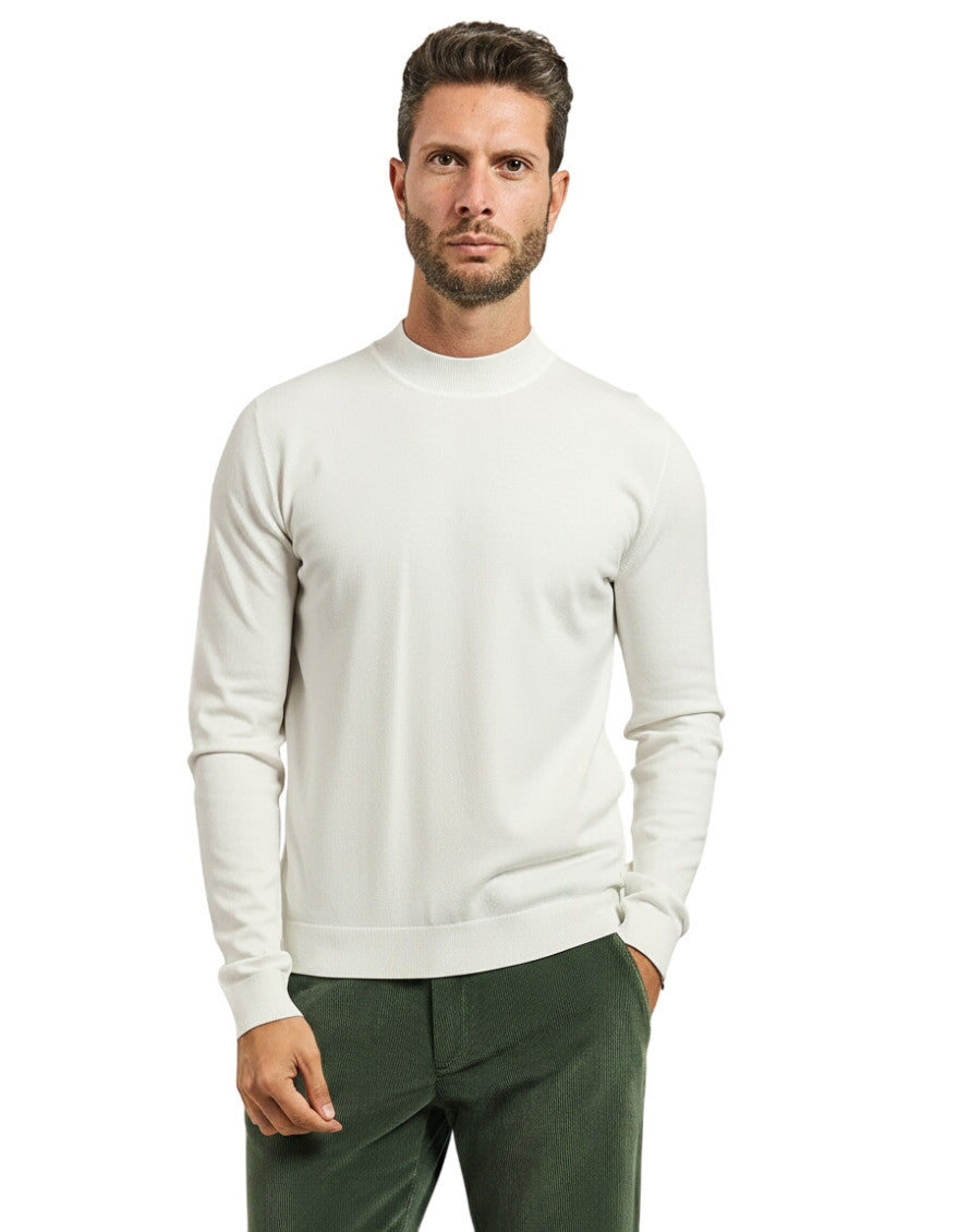 White Crew Neck Sweater 1
