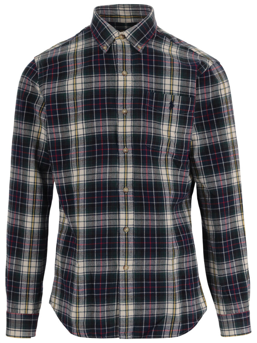 Navy Blue Regular Check Shirt 1
