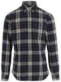 Navy Blue Regular Check Shirt 1