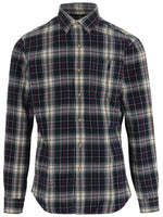 Navy Blue Regular Check Shirt 1