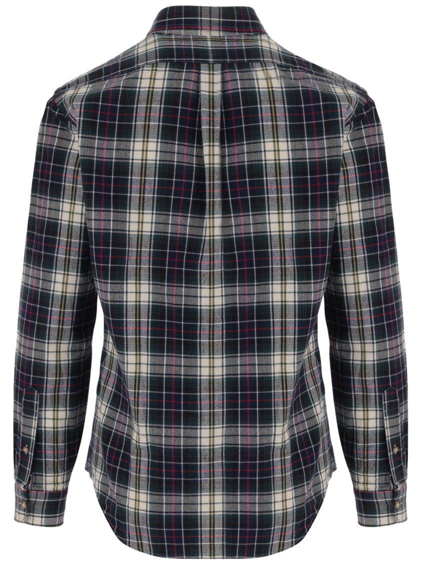 Navy Blue Regular Check Shirt 2