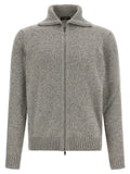 Grey Zip-Up Cardigan 1