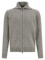 Grey Zip-Up Cardigan 1