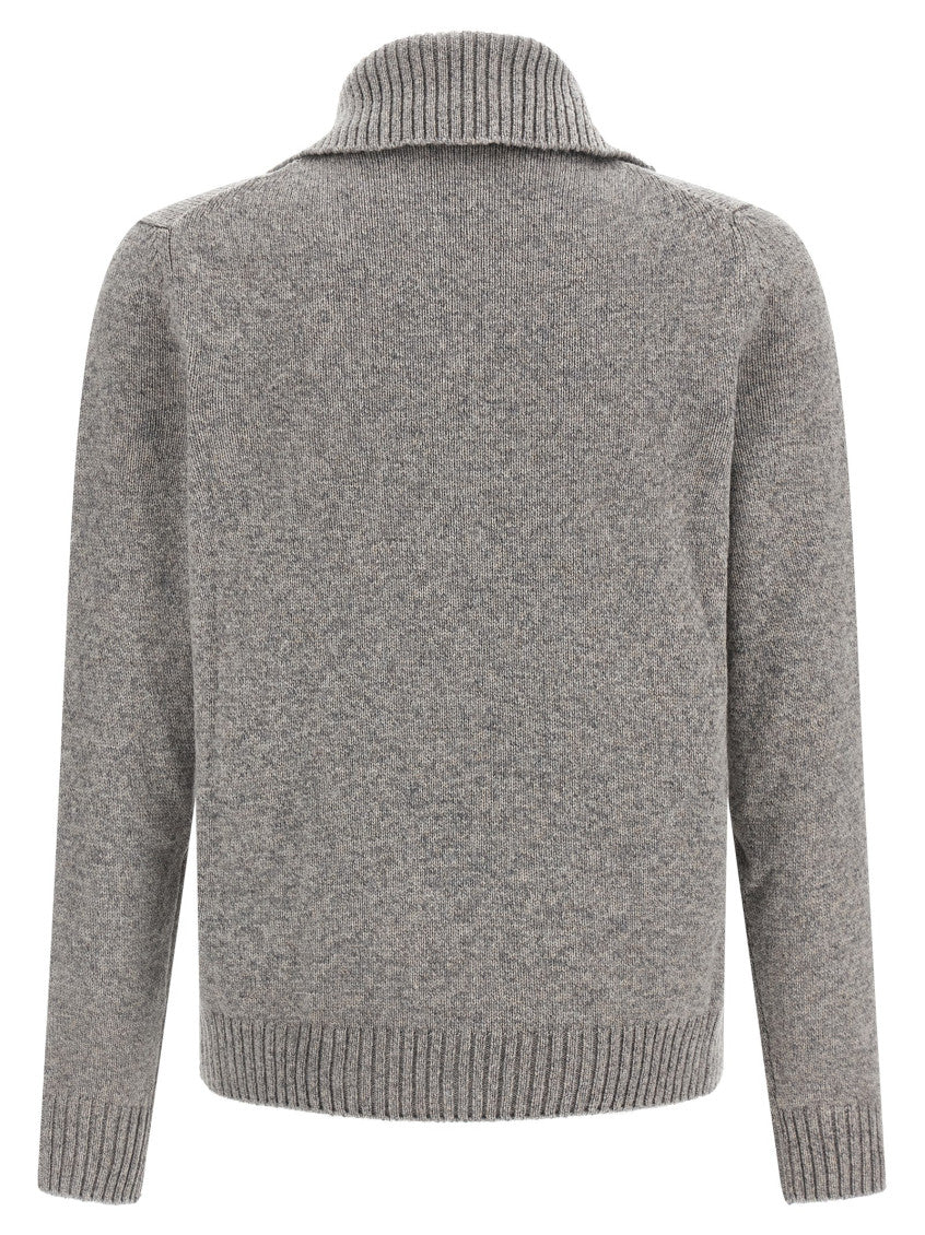 Grey Zip-Up Cardigan 2