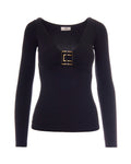 Black V Neck Sweater 1