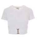 White Logo Crew Neck Top 1