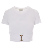 White Logo Crew Neck Top 1