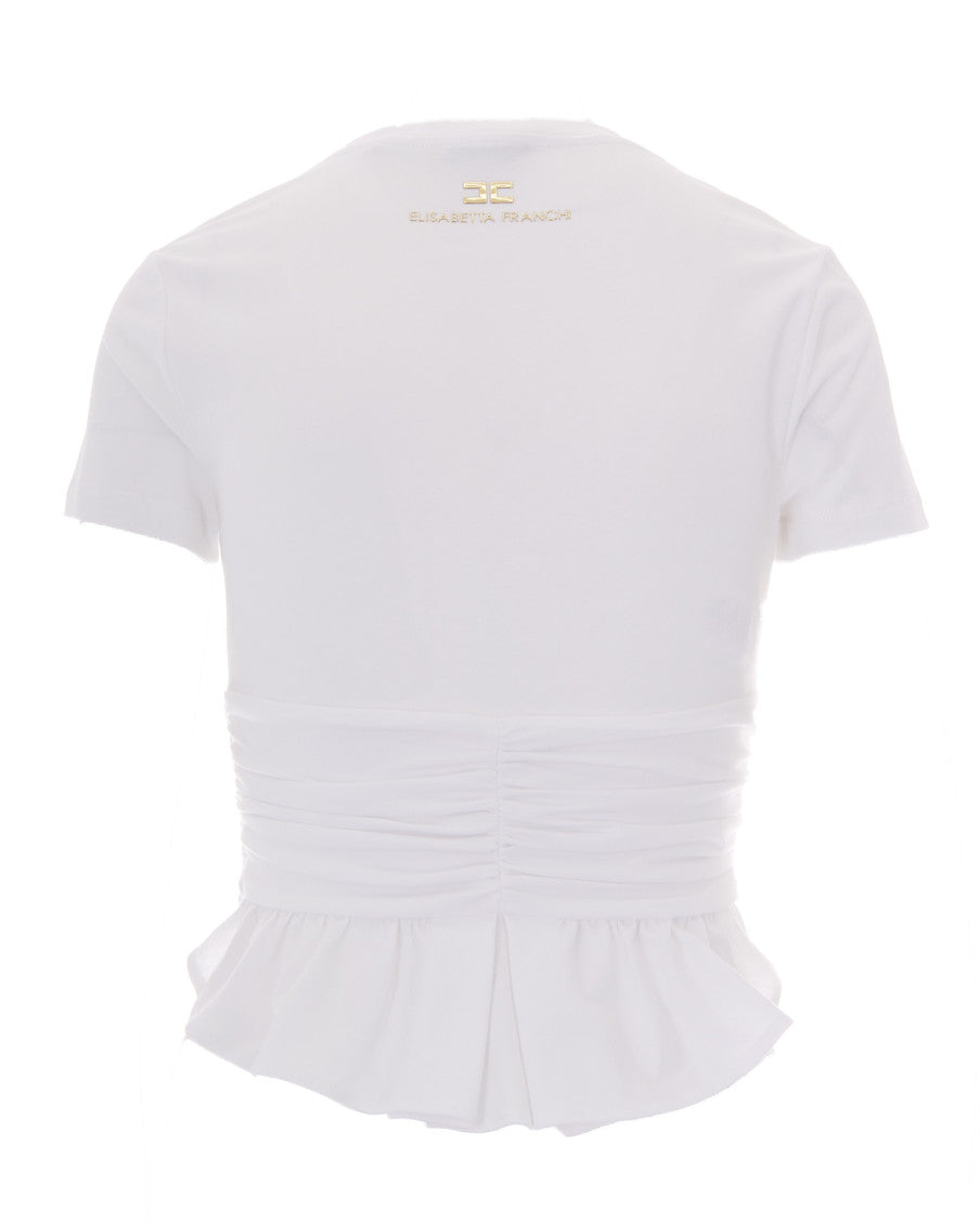 White Logo Crew Neck Top 2