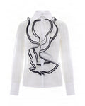 White Slim Ruffle Shirt 1